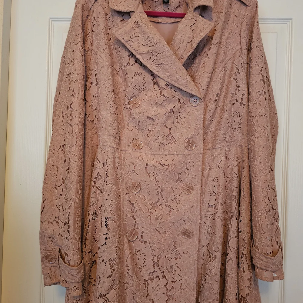 Torrid Pink Lace Pea Coat - Picture 5 of 16